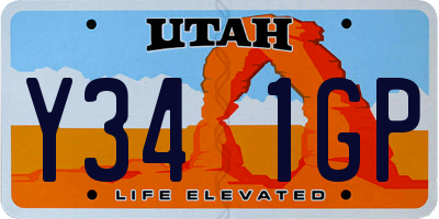 UT license plate Y341GP