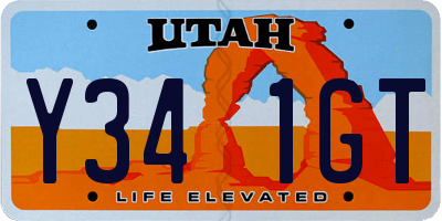UT license plate Y341GT