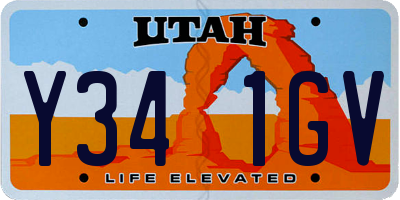 UT license plate Y341GV