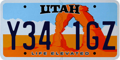 UT license plate Y341GZ