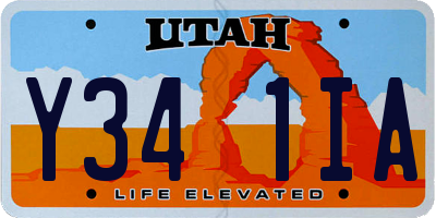 UT license plate Y341IA