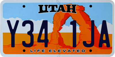 UT license plate Y341JA