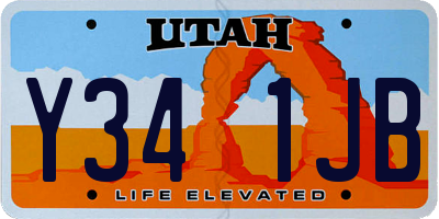 UT license plate Y341JB