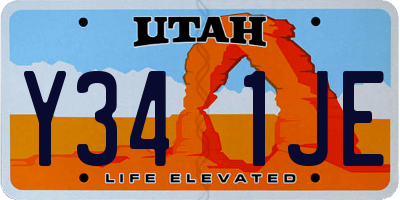 UT license plate Y341JE