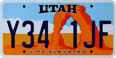 UT license plate Y341JF