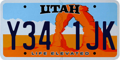 UT license plate Y341JK