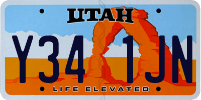 UT license plate Y341JN