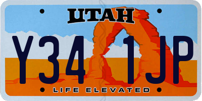 UT license plate Y341JP