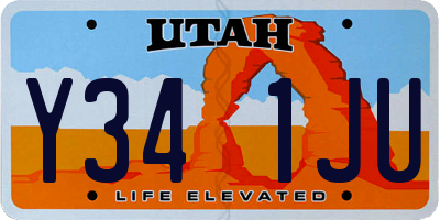 UT license plate Y341JU