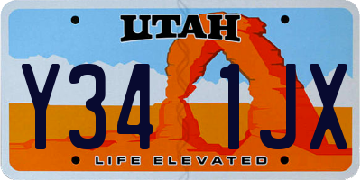 UT license plate Y341JX
