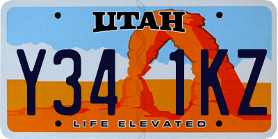 UT license plate Y341KZ