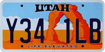 UT license plate Y341LB