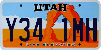 UT license plate Y341MH