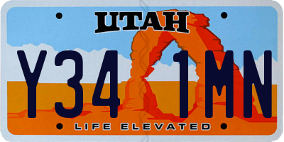 UT license plate Y341MN