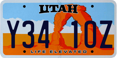 UT license plate Y341OZ
