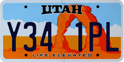 UT license plate Y341PL