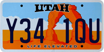UT license plate Y341QU