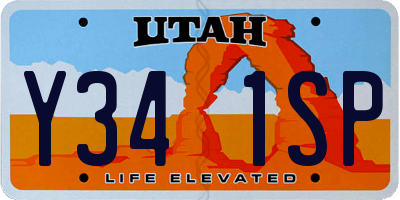 UT license plate Y341SP