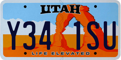 UT license plate Y341SU