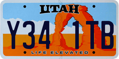 UT license plate Y341TB