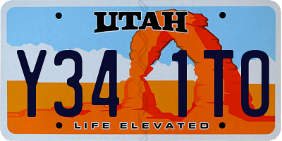 UT license plate Y341TO