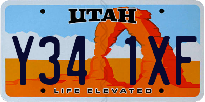UT license plate Y341XF