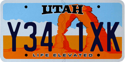 UT license plate Y341XK