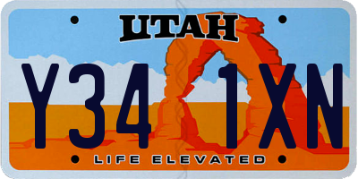 UT license plate Y341XN