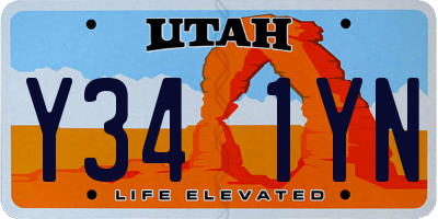 UT license plate Y341YN