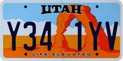 UT license plate Y341YV