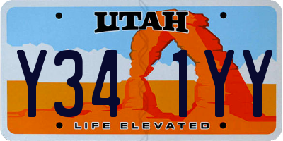 UT license plate Y341YY