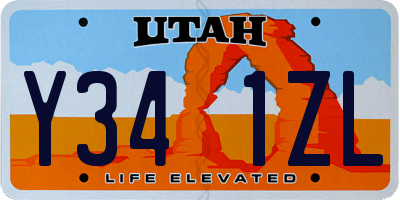 UT license plate Y341ZL