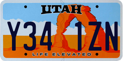 UT license plate Y341ZN