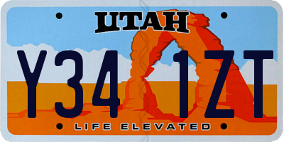 UT license plate Y341ZT