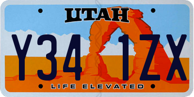 UT license plate Y341ZX