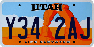 UT license plate Y342AJ