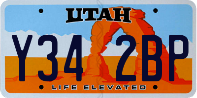 UT license plate Y342BP