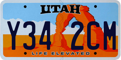 UT license plate Y342CM