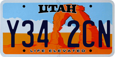 UT license plate Y342CN