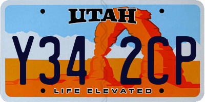 UT license plate Y342CP