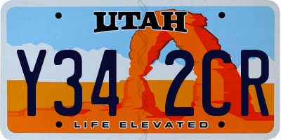 UT license plate Y342CR