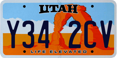 UT license plate Y342CV