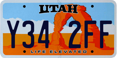 UT license plate Y342FF