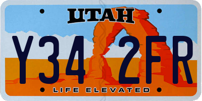 UT license plate Y342FR