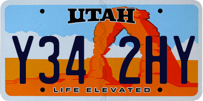 UT license plate Y342HY