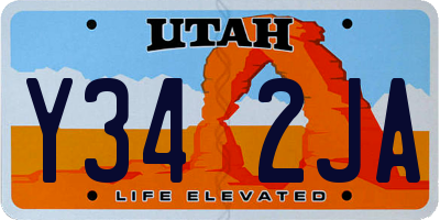 UT license plate Y342JA