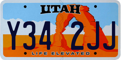 UT license plate Y342JJ