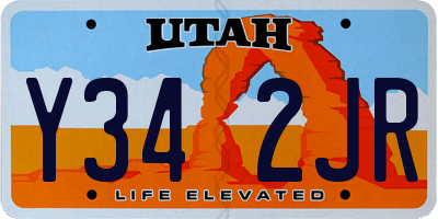 UT license plate Y342JR