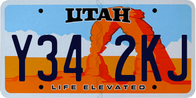 UT license plate Y342KJ