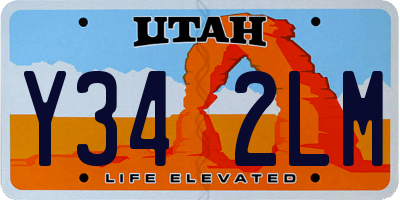 UT license plate Y342LM
